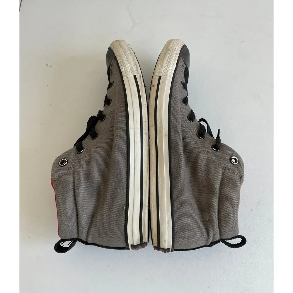Converse Chuck Taylor All Star High Street Mid Gray Black Sneaker Size 10 - Picture 6 of 8